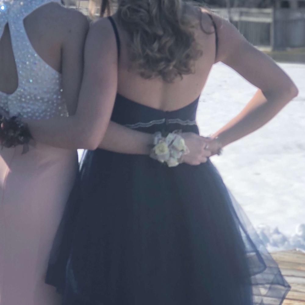 Navy blue prom dress